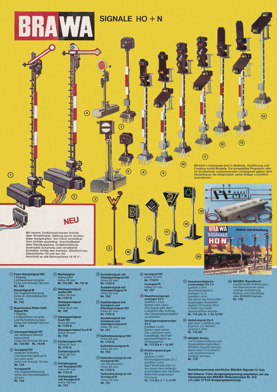 Brawa Prospekt Modellbahnzubehör 1977