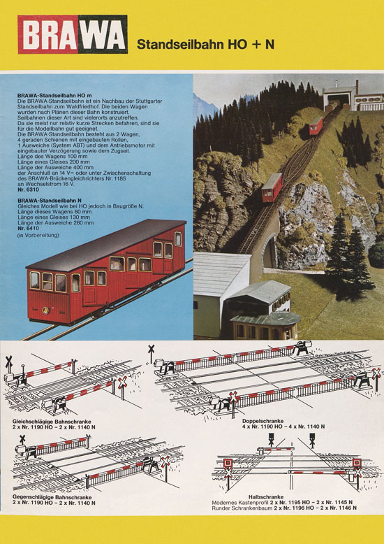 Brawa Prospekt Modellbahnzubehör 1977