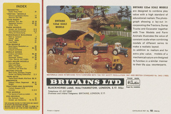 Britains Super Toys catalog 1971