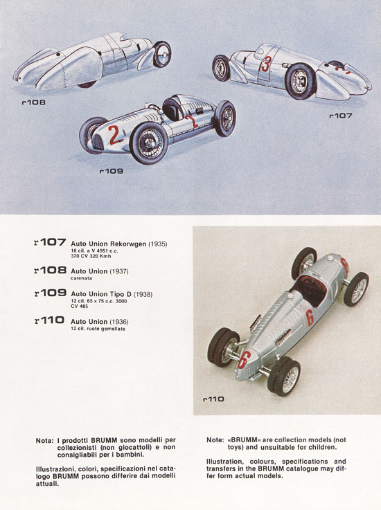 Brumm Katalog Catalogo 1982