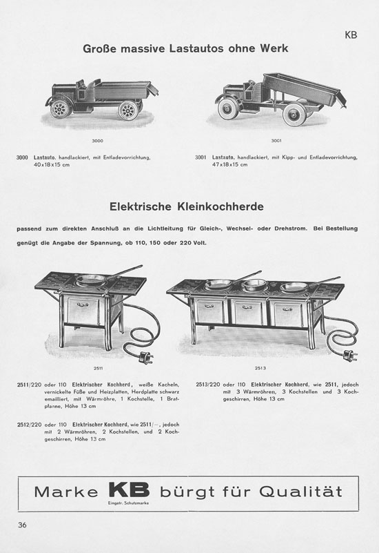 Karl Bub Spielwarenfabrik Nürnberg Katalog 1935