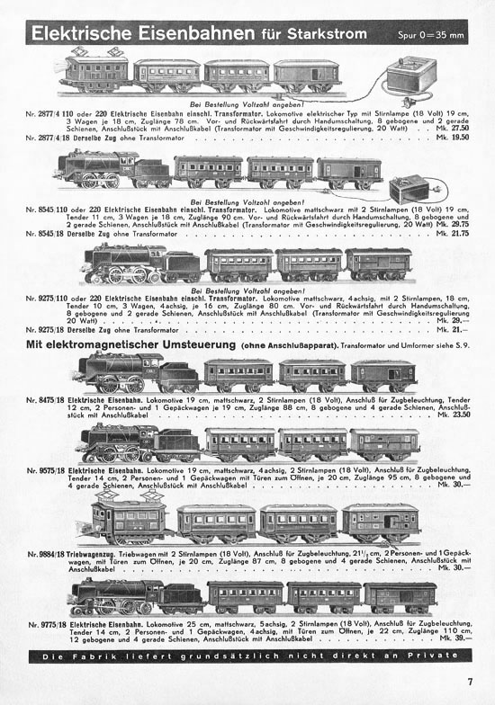 Seite 7 Karl Bub Spielwarenfabrik Nürnberg Katalog 1937