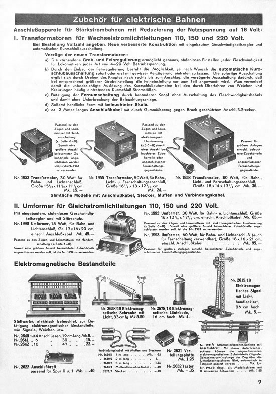 Seite 9 Karl Bub Spielwarenfabrik Nürnberg Katalog 1937