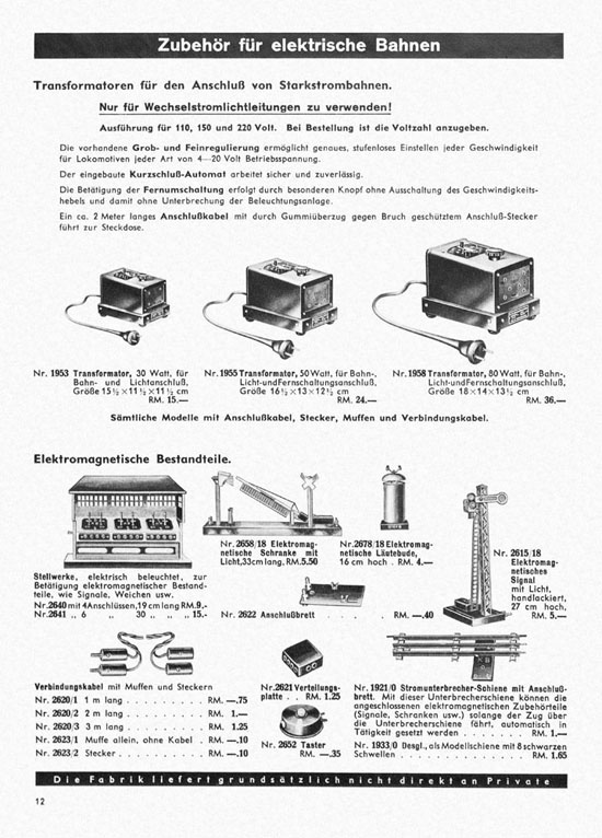 Karl Bub Spielwarenfabrik Nürnberg Katalog 1939