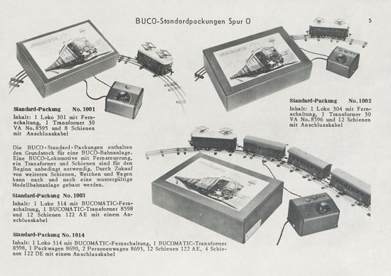 BUCO Spur 0 Katalog 1956-1957