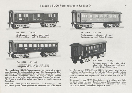 BUCO Spur 0 Katalog 1956-1957