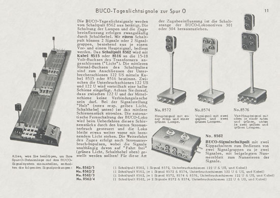 BUCO Spur 0 Katalog 1956-1957