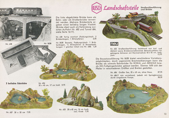 Busch Modelle Katalog 1963-1964