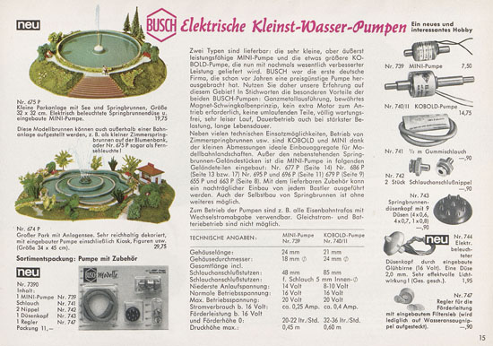 Busch Modelle Katalog 1963-1964