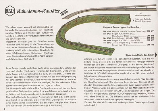 Busch Modelle Katalog 1966-1967