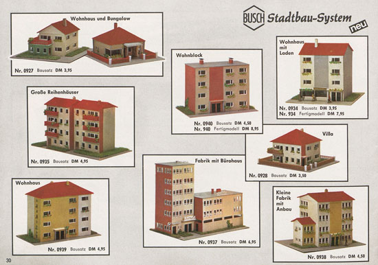 Busch Modelle Katalog 1966-1967