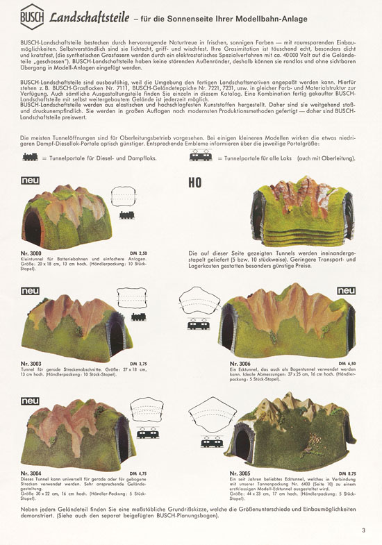 Busch Modellbahn-Zubehör Gesamtkatalog 1970-1971