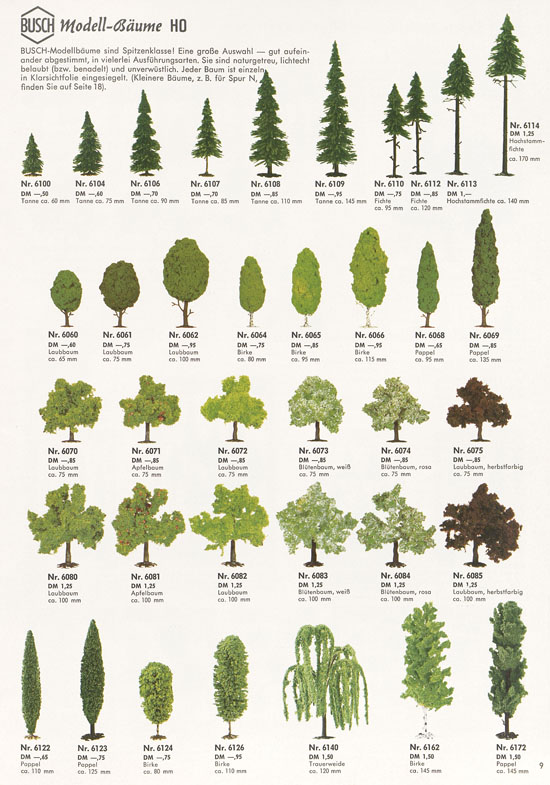 Busch Modellbahn-Zubehör Gesamtkatalog 1970-1971