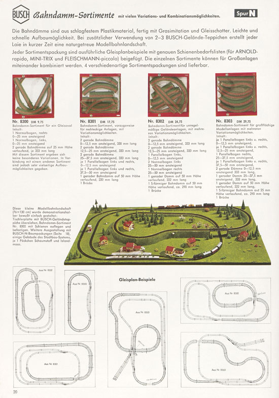 Busch Modellbahn-Zubehör Gesamtkatalog 1970-1971