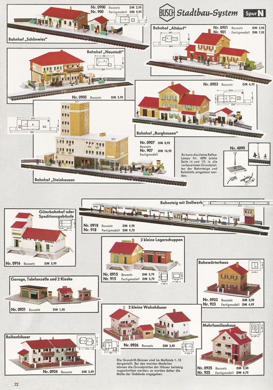 Busch Modellbahn-Zubehör Gesamtkatalog 1970-1971