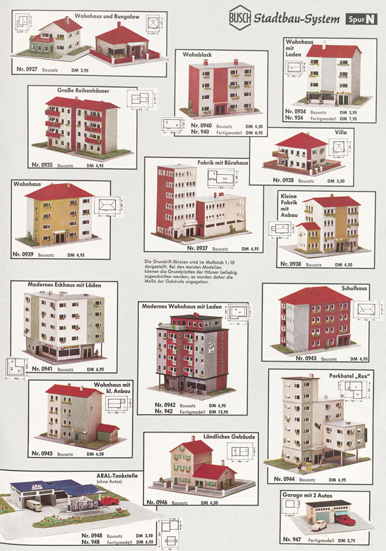 Busch Modellbahn-Zubehör Gesamtkatalog 1970-1971