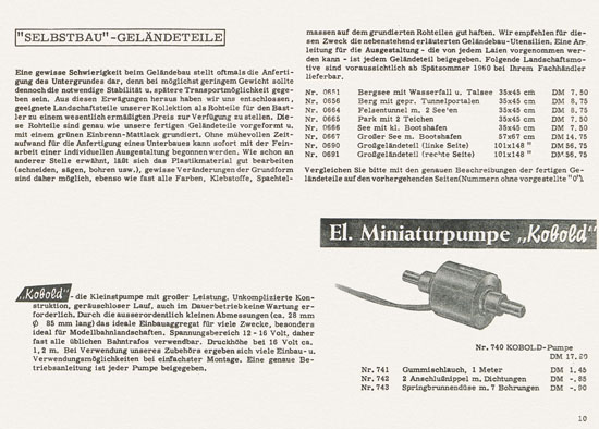 Busch Modell-Katalog 1960-1961