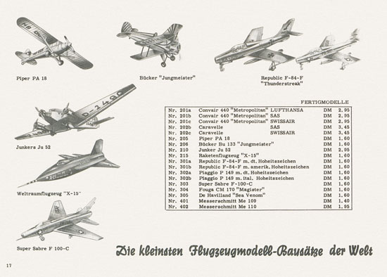 Busch Modell-Katalog 1960-1961