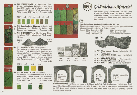 Busch Modelle Katalog 1965-1966