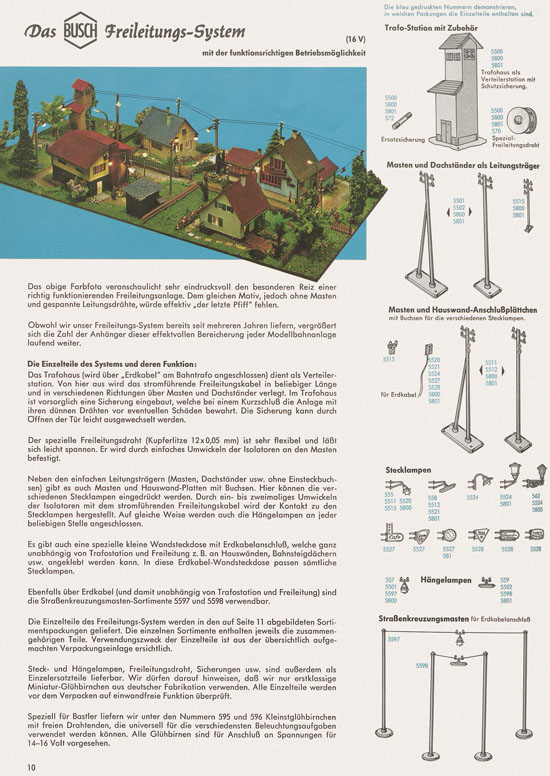 Busch Modellbahn-Zubehör Katalog 1968-1969