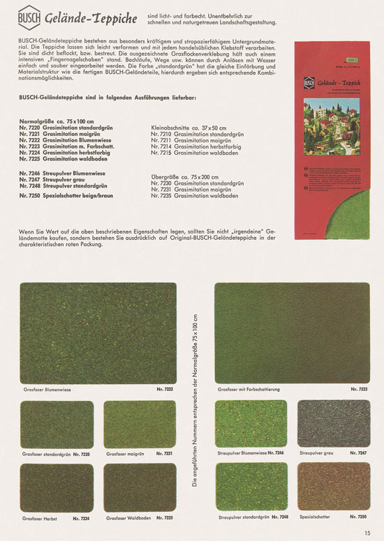 Busch Modellbahn-Zubehör Katalog 1968-1969