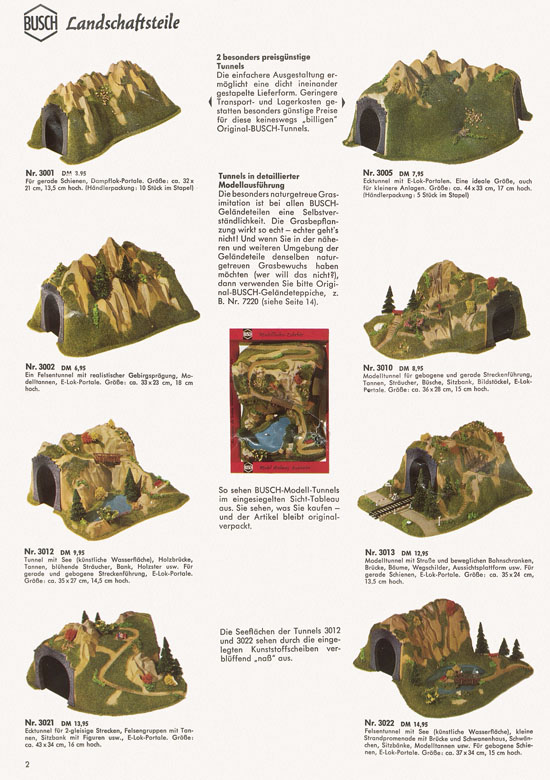 Busch Modellbahn-Zubehör Katalog 1969-1970