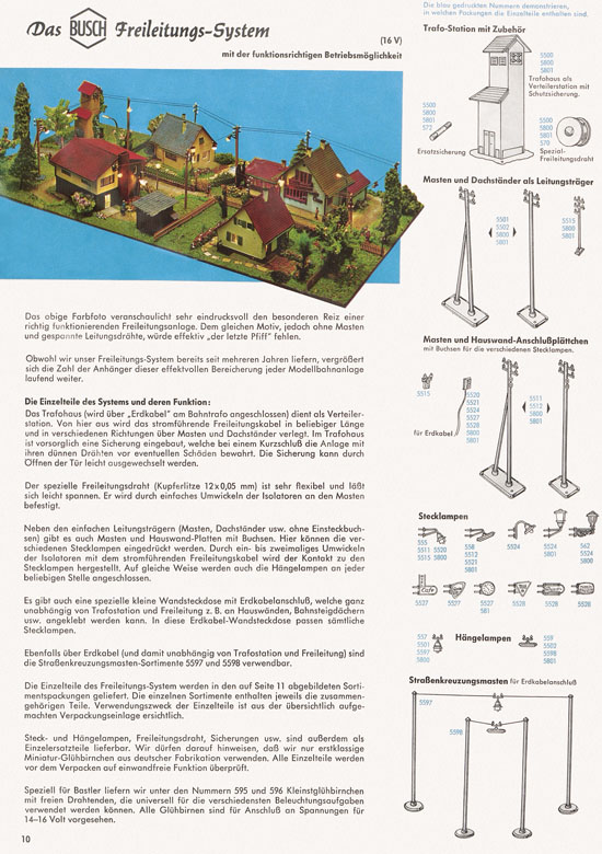 Busch Modellbahn-Zubehör Katalog 1969-1970