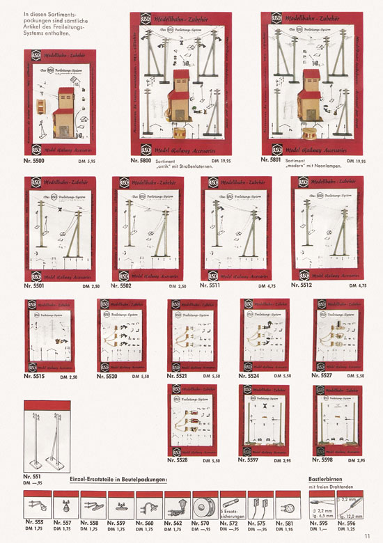 Busch Modellbahn-Zubehör Katalog 1969-1970
