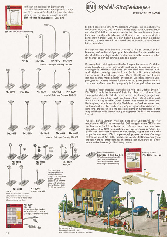 Busch Modellbahn-Zubehör Katalog 1969-1970