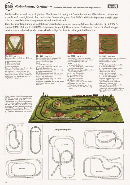 Busch Modellbahn-Zubehör Katalog 1969-1970