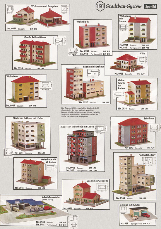 Busch Modellbahn-Zubehör Katalog 1969-1970