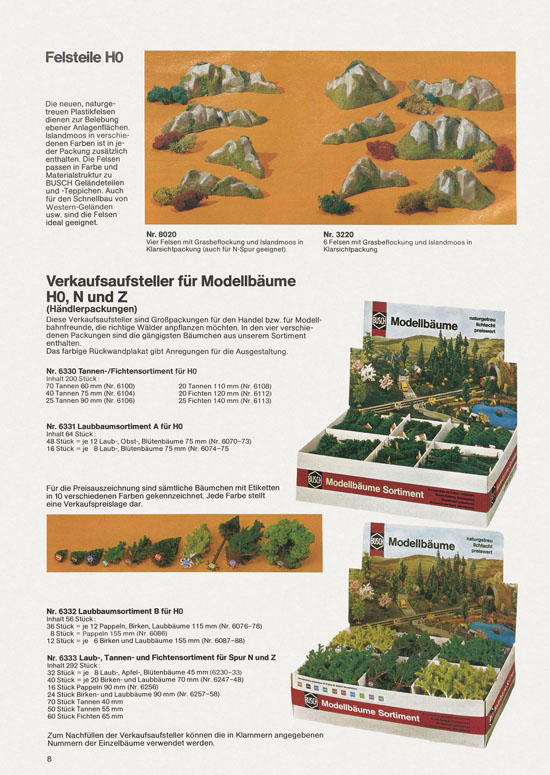 Busch Modellbahn-Zubehör Katalog 1975-1976