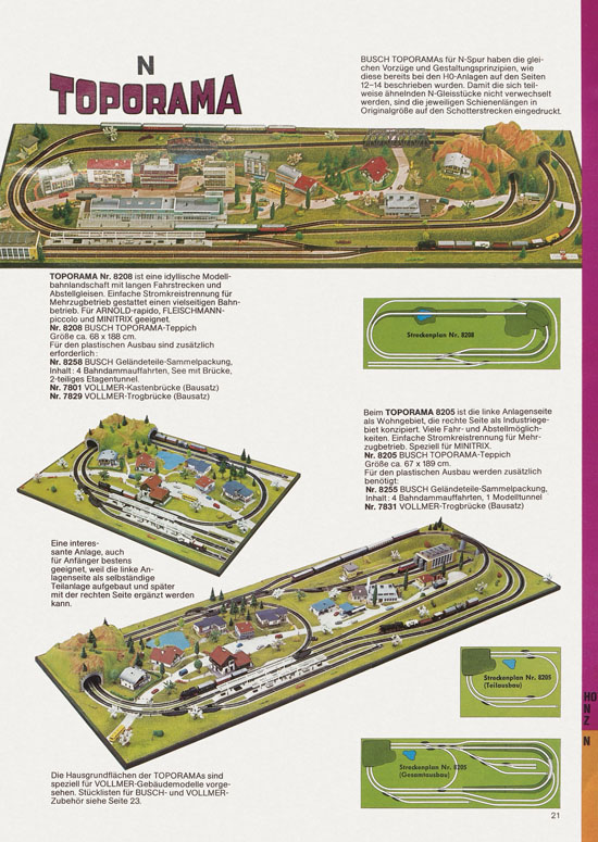 Busch Modellbahn-Zubehör Katalog 1975-1976