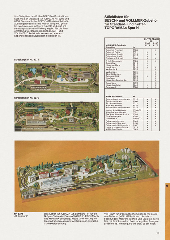 Busch Modellbahn-Zubehör Katalog 1975-1976