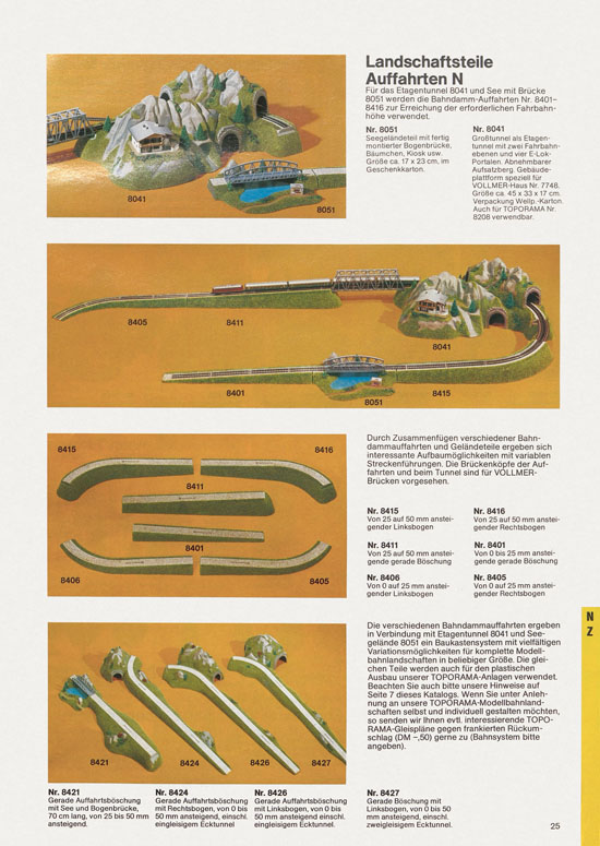 Busch Modellbahn-Zubehör Katalog 1975-1976