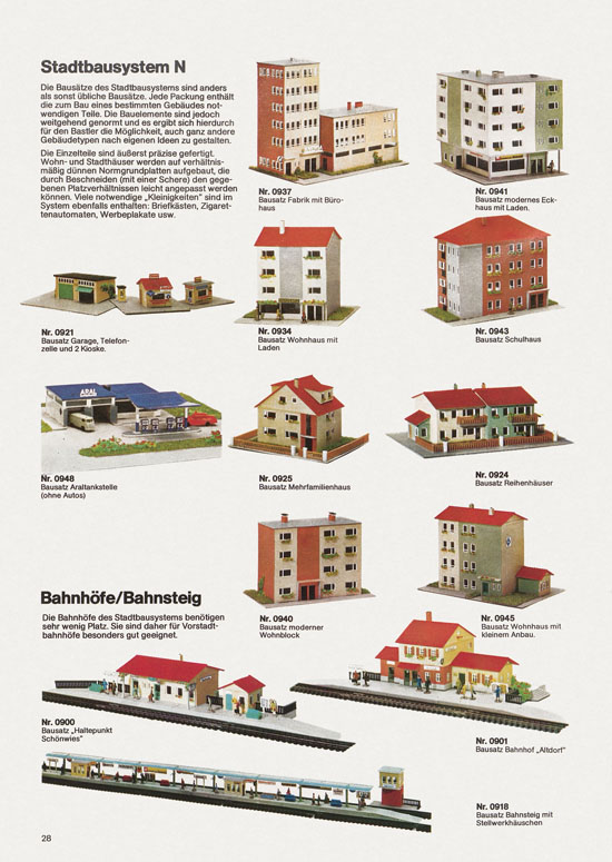 Busch Modellbahn-Zubehör Katalog 1975-1976