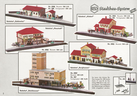 Busch Spezial-Zubehör für Spur N Prospekt 1966