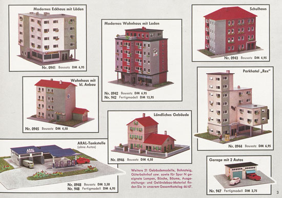 Busch Spezial-Zubehör für Spur N Prospekt 1966