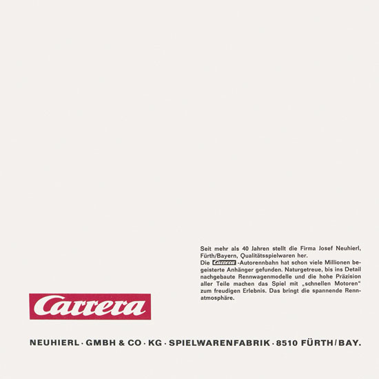 Carrera Katalog 1967-1968