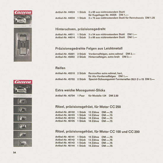 Carrera Katalog 1967-1968