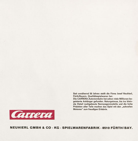 Carrera Katalog 1968-1969