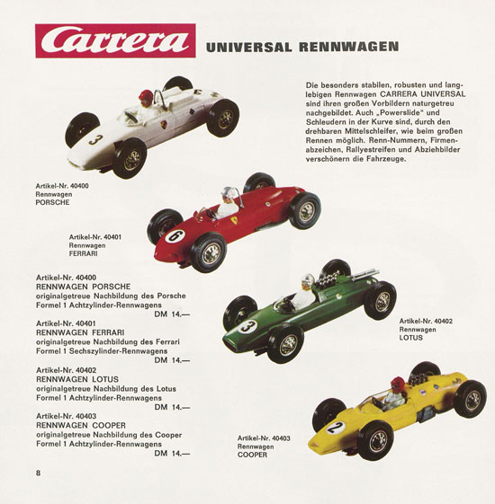 Carrera Katalog 1968-1969