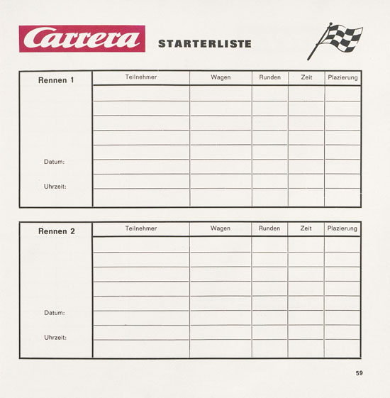 Carrera Katalog 1968-1969