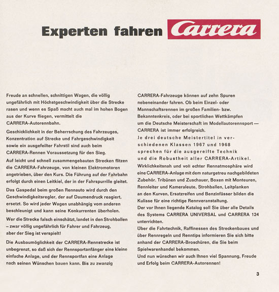 Carrera Katalog 1969-1970