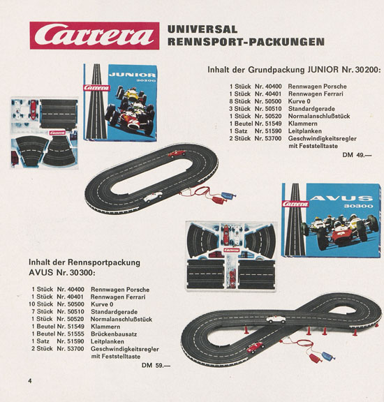 Carrera Katalog 1969-1970