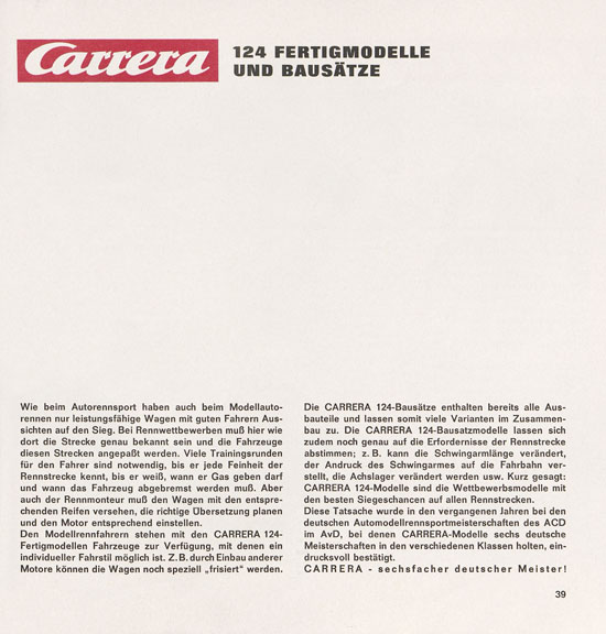 Carrera Katalog 1969-1970