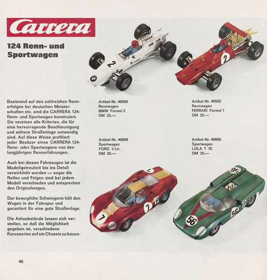 Carrera Katalog 1969-1970