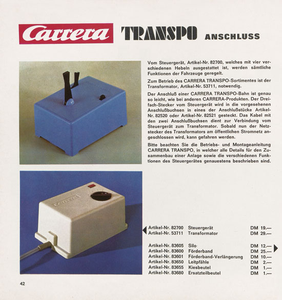 Carrera Katalog 1970-1971