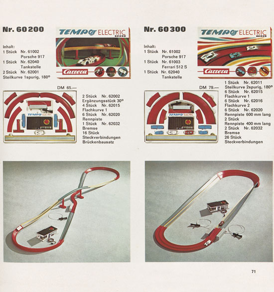 Carrera Katalog 1970-1971