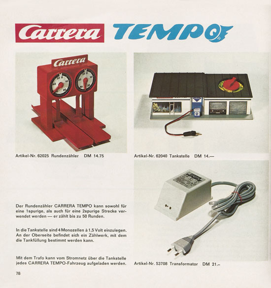 Carrera Katalog 1970-1971